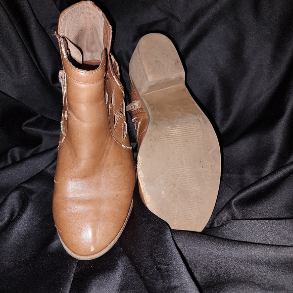 Brown ankle boots size 3 - Picture 2 of 2